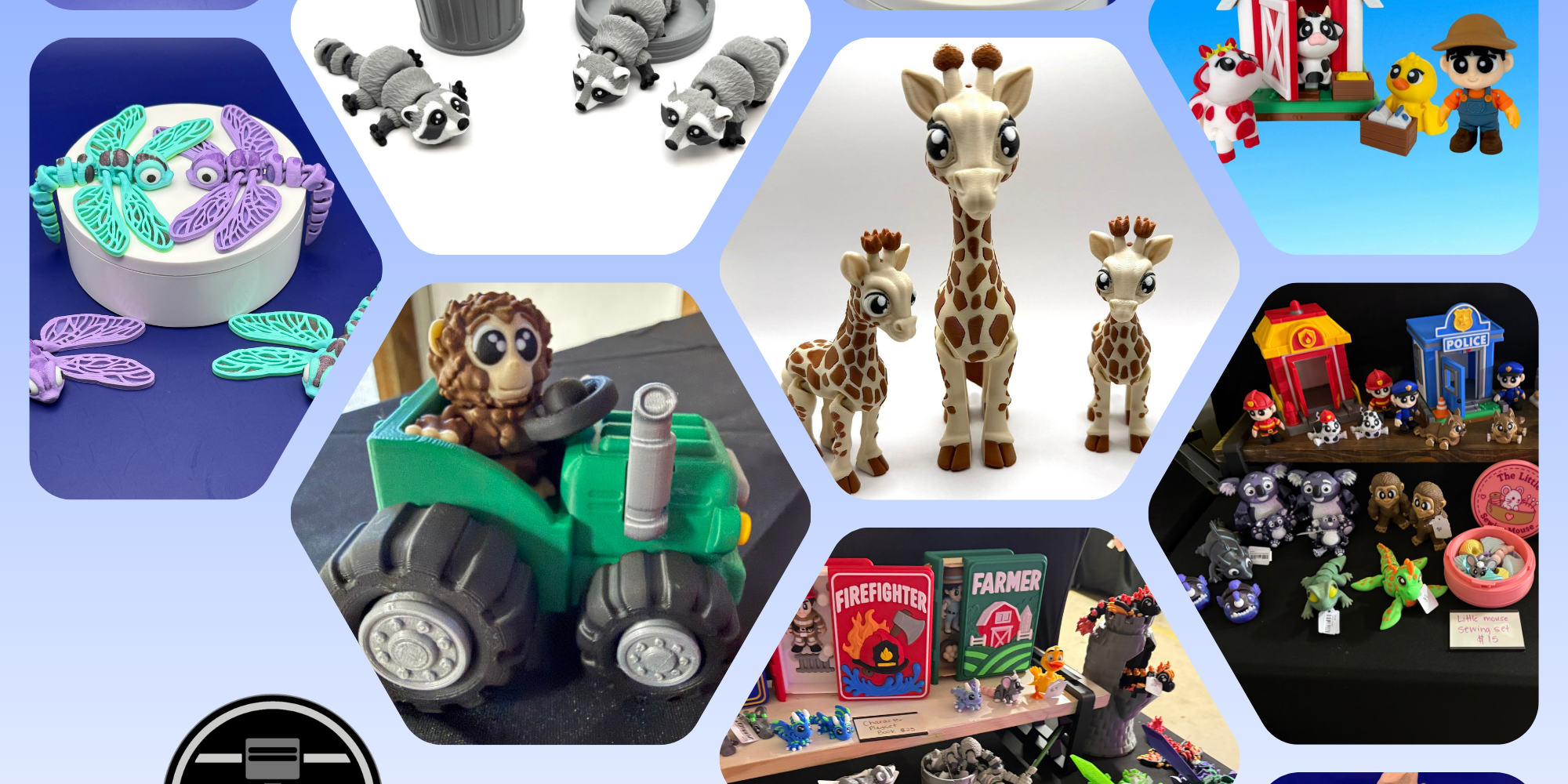 Maker-Fair-Silver-3D-Prints